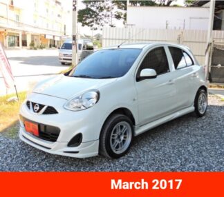 Nissan-March-2017-สีขาว-รถมือสองระยองdoowow