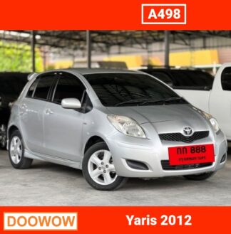 Toyota-Yaris-2012-สีบอร์นเงิน-รถมือสองเชียงใหม่Doowow