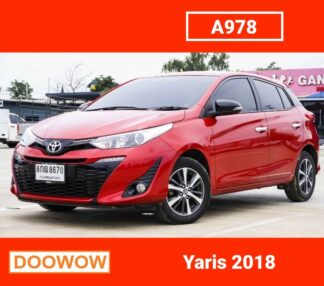 Toyota-Yaris-2018-สีแดง-รถมือสองสมุทรปราการDoowow