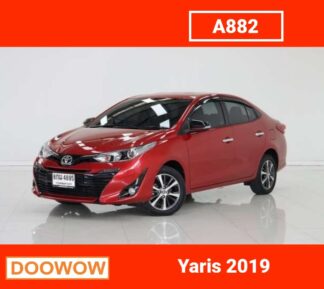 Toyota-Yaris-2019-สีแดง-รถมือสองสมุทรปราการDoowow