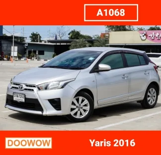 Toyota-Yaris-2016-สีบอร์นเงิน-รถมือสองสมุทรปราการDoowowA1068ดูว้าว